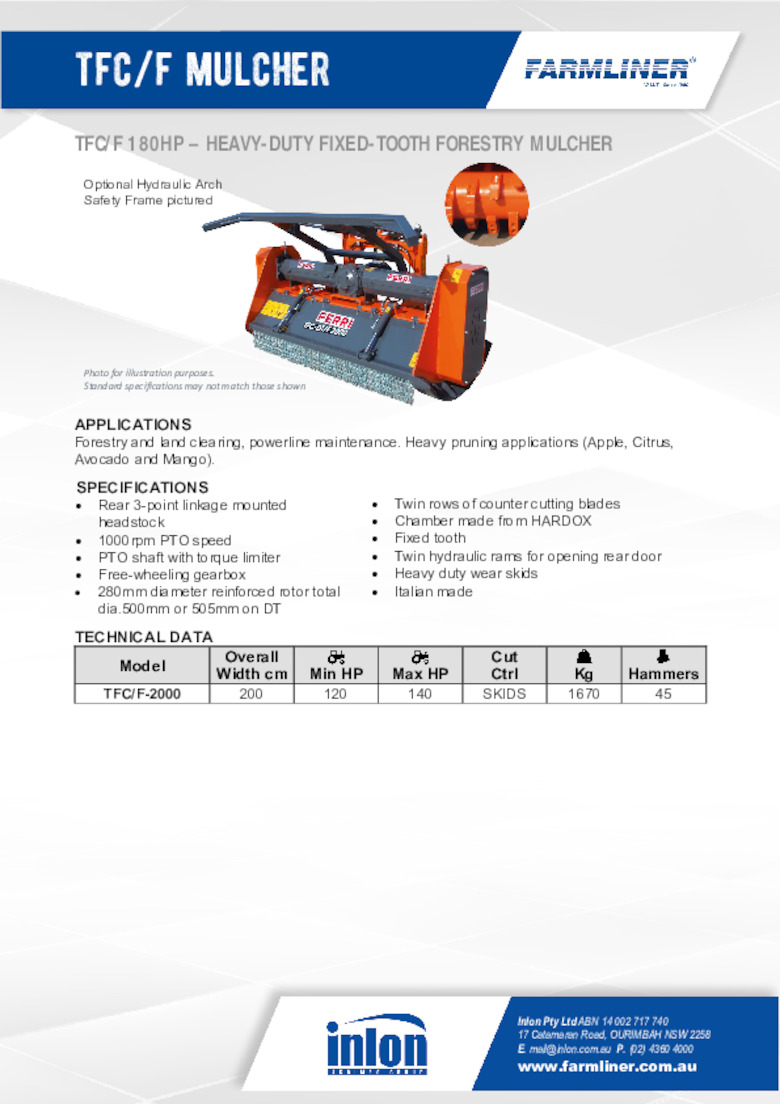 TFC-F Forestry Mulcher